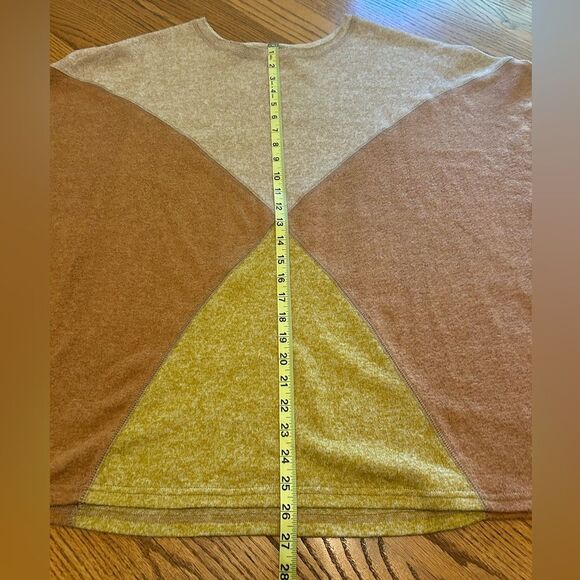 Easel Fall Modern Diagonal Color Block Soft Long Sleeve Sweater - Picture 13 of 15